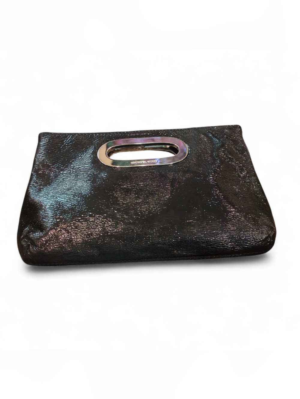Michael Kors Black Patent Leather Berkeley Clutch In Excellent Used Condition